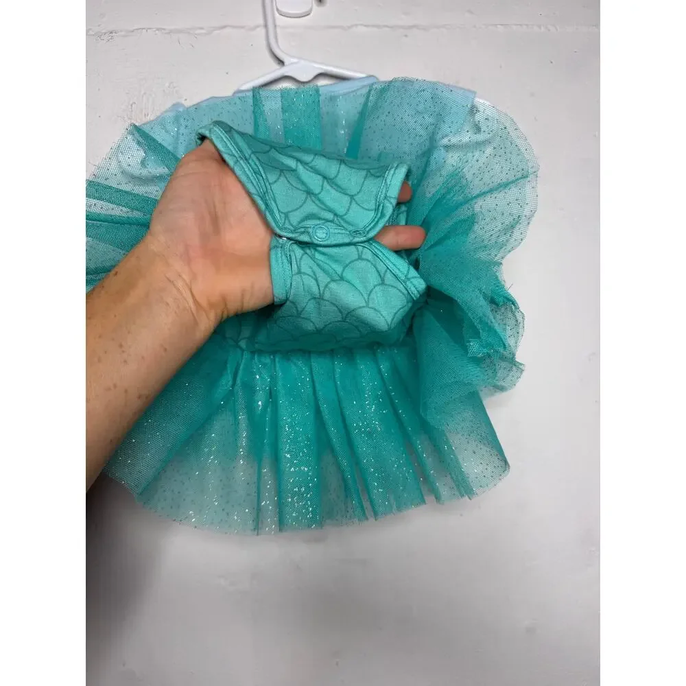 Posh Peanut Disney's The Little Mermaid Tulle Skirt Bodysuit Dress 3-6 Mo
